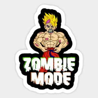 Zombie Goku with white writing Sticker